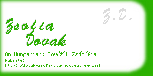 zsofia dovak business card